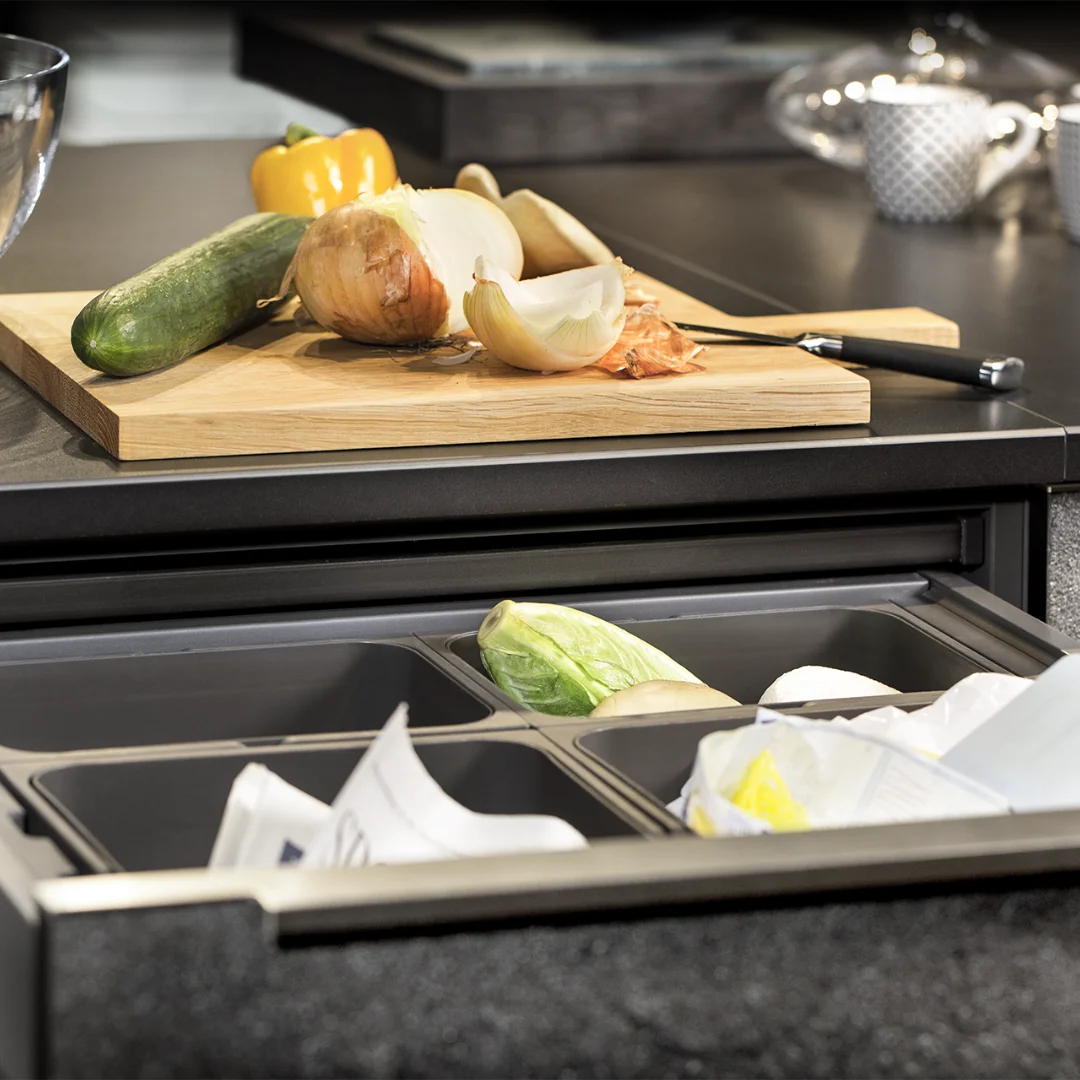 meubles de cuisine poubelle